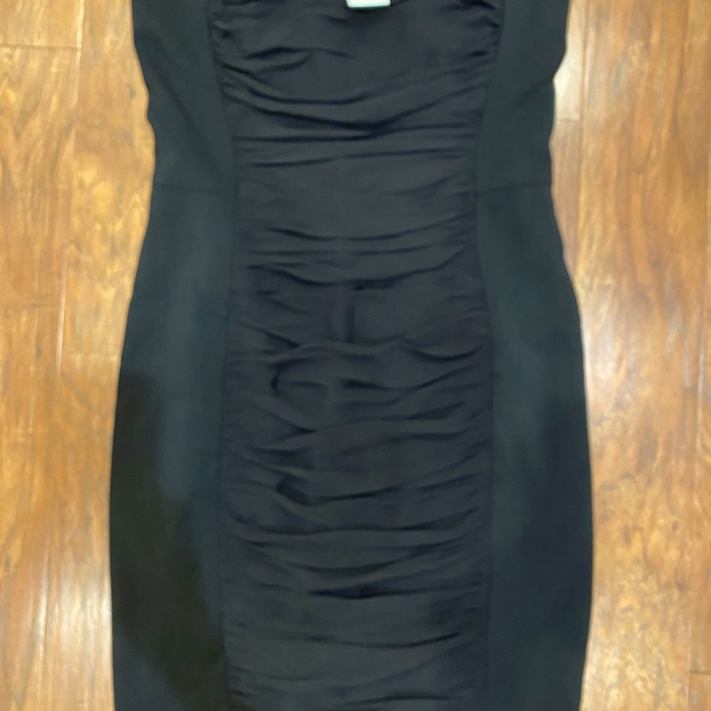 La perla black ruched strapless dress size 46 Italy(10 us)